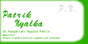 patrik nyalka business card